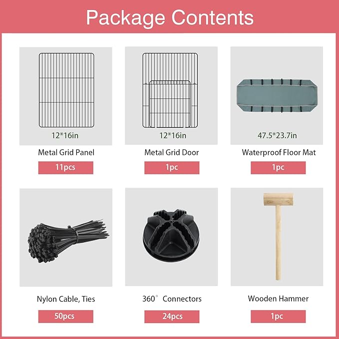 Corral de 12 paneles para mascotas pequeñas