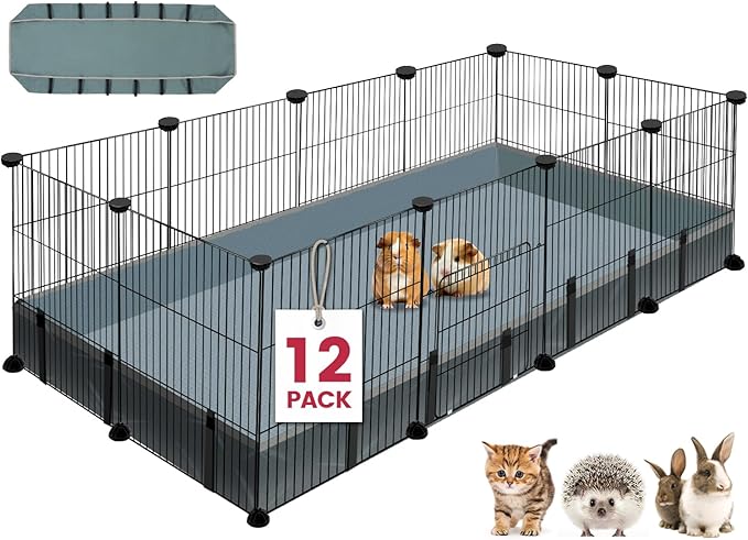 Corral de 12 paneles para mascotas pequeñas