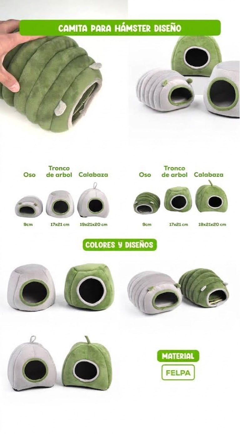 Camita para Hámster o Cobaya tronco