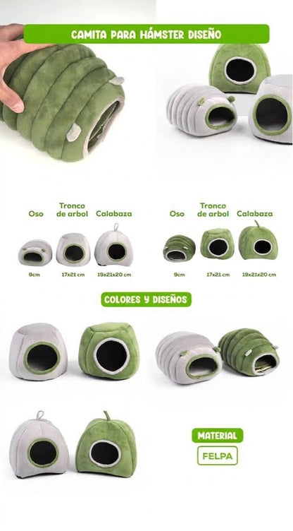 Camita para Hámster o Cobaya tronco