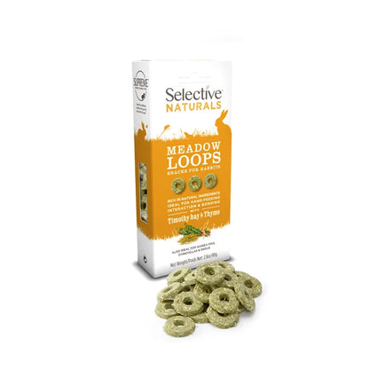 MEADOW LOOPS. SNACKS PARA CONEJOS Y ROEDORES 80 GR